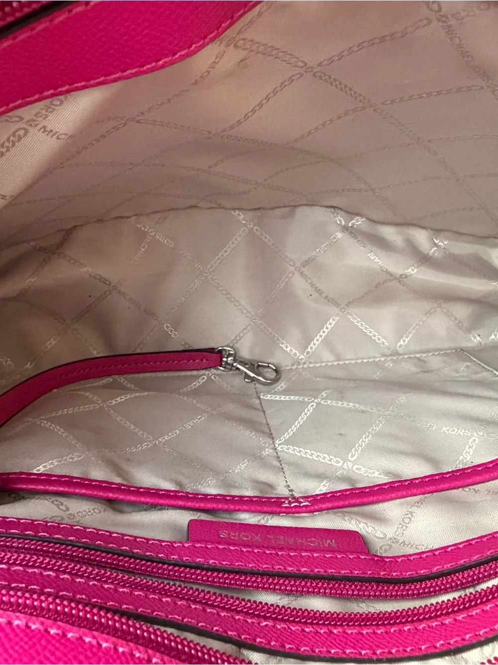 Michael Kors Hot Pink/Rasberry Saffiano Leather Tote